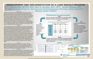 DEVELOPMENT AND IMPLEMENTATION OF A LUNG NODULE