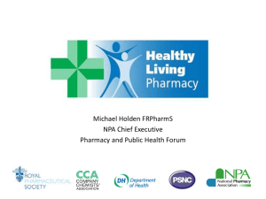 Mike Holden Think Pharmacy HLP presentation August 2013