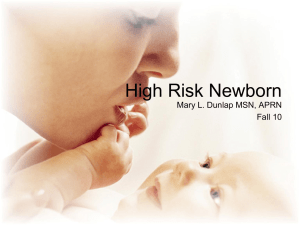 Lecture 6 High Risk New Born Fall 10