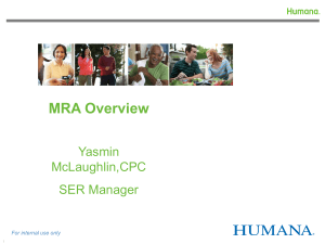 Humana Medical Risk Adjustment Presentation