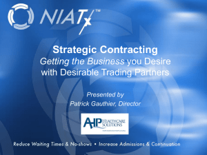 Strategic Contracting - Getting the Business you Desire with