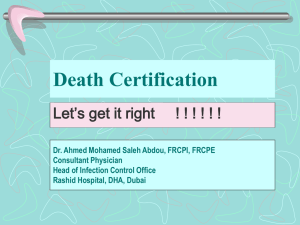 How to fill Death Notification and Certificate