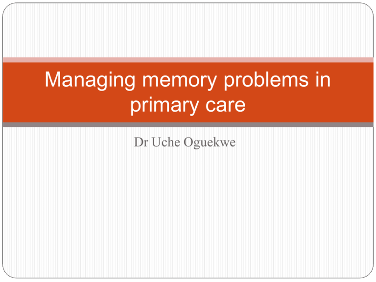 Memory Loss Presentation