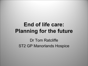 End of life care - Airedale Gp Training