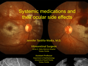 Systemic meds and ocular side effects revised