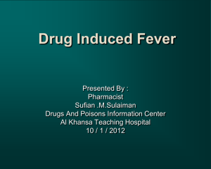 Drug Induced Fever