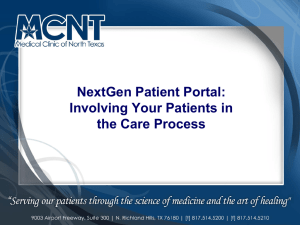 NextGen Patient Portal - Cardiology Workflow Summit