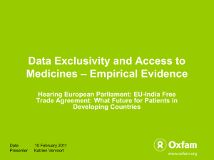 Data Exclusivity and Access to Medicines