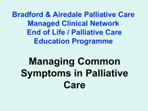 Day 1 - Bradford & Airedale Palliative Care