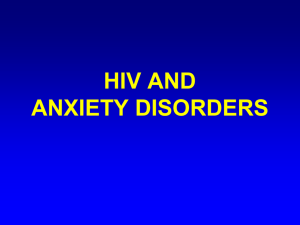 HIV AND ANXIETY DISORDERS - American Psychiatric Association