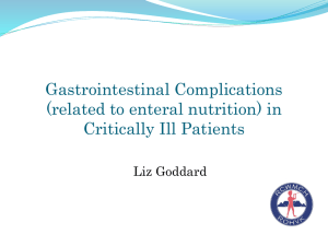 Gastrointestinal Complications in Critically Ill Patients Final