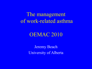 Serial peak flows in the investigation of occupational asthma