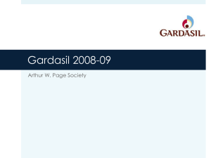 Gardasil 2008-09 - Arthur W. Page Society