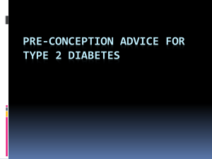 Pre-conception Advice for Type 2 Diabetes
