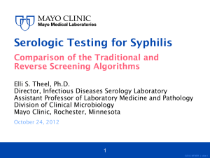 Serologic Tests for Syphilis