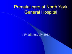 Prenatal care at North York General Hospital