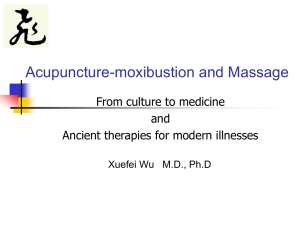 Acupuncture &moxibustion and massage