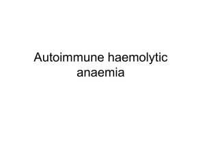Autoimmune haemolytic anaemia