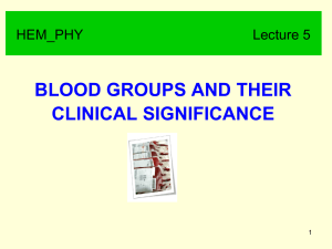 blood groups and their clinical significance