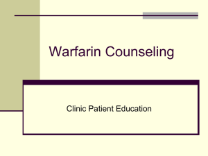 Inpatient Warfarin Counseling