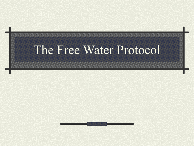 The Frazier Water Protocol