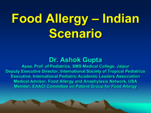 Food Allergy – Indian Scenerio