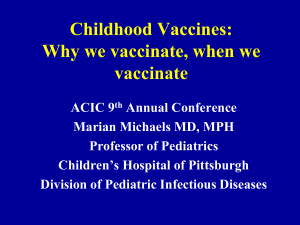 IMMUNIZATIONS - Allegheny County Immunization Coalition