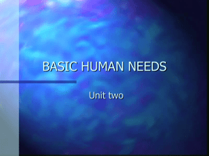 BASIC HUMAN NEEDS