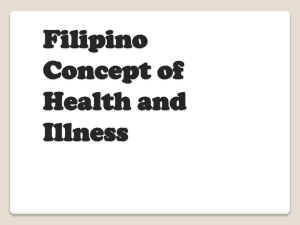 Filipino Concept of Health and Illness