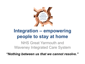 Integration – empowering people to stay at home