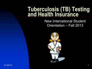 Tuberculosis (TB) Testing and Health Insurance