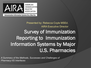 Survey of Immunization Reporting to Immunization Information