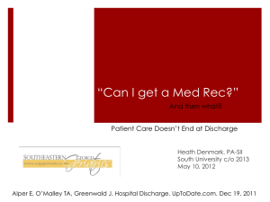 “Can I get a Med Rec?”