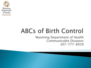 ABCs of Pregnancy Prevention - Wyoming Department of Health