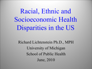 SEP 2010 Racial and Ethnic Disparities Orientation
