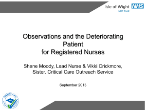 Observations and the deteriorating patient for Registered Nurses