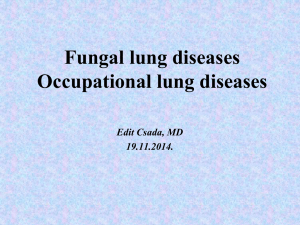 12. Pulmonary mycosis, work related pulmonary diseases