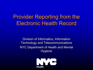 Provider Reporting from the Electronic Health Record (2nd)