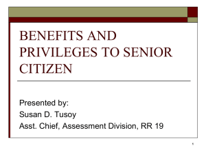 benefits and privileges to senior citizen - Susan Dajao Tusoy