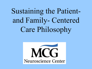 Sustaining the Patient- and Family