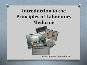 Introduction to the Principles of Laboratory Medicine