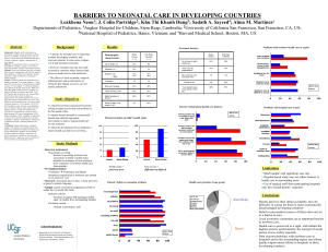 Barriers To Neonatal Care In Developing Countries