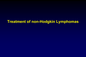 Treatment of non-Hodgkin Lymphomas