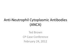 Anti-Neutrophil Cytoplasmic Antibodies (ANCA)