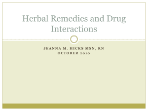 Herbal Remedies and Drug Interactions