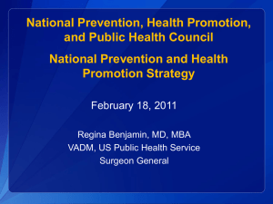 National Prevention, Health Promotion, and Public Health Council