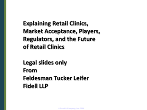 Reconciling Section 330 Requirements and Retail Clinic Principles