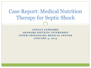Case Report: Medical Nutrition Therapy for Septic Shock