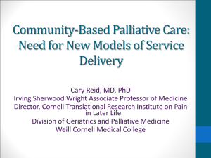 Community-Based Palliative Care - State Society on Aging of New