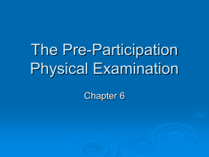 The Pre-Participation Physical Examination